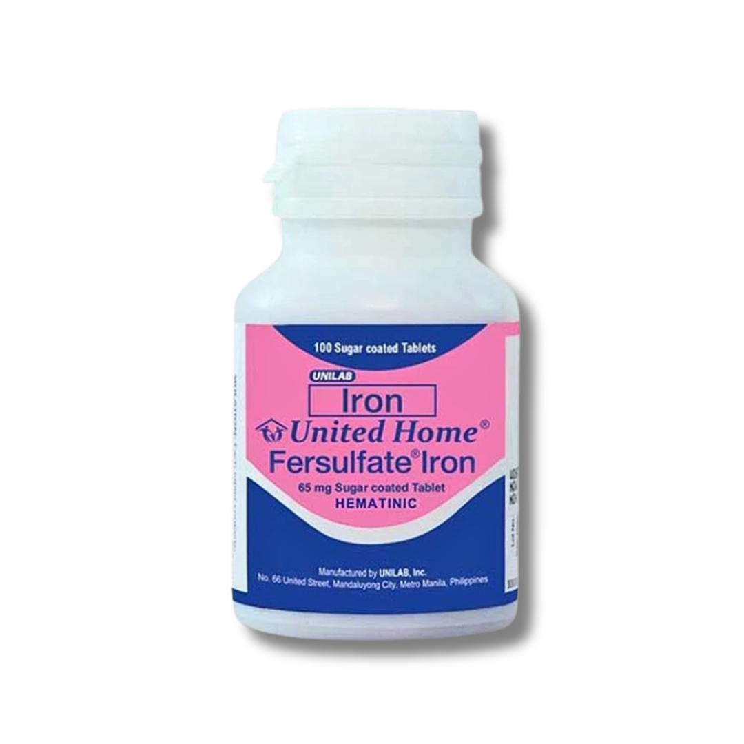 Unilab, Iron United Home Fersulfate Irom 65mg 100 Tablet Unilab, Iron United Home Fersulfate Irom 65mg 100 Tablet